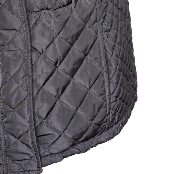 Adrienne Vittadini Womens Quilted Puffer Faux Fur Trimmed Vest Size Medium Black - Picture 10 of 16
